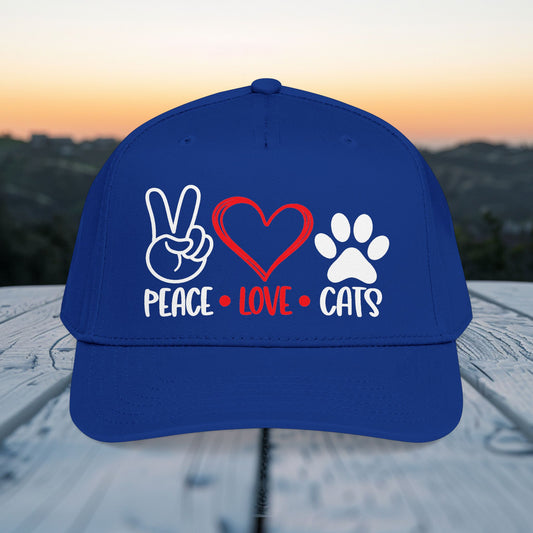 PEACE LOVE CATS HAT