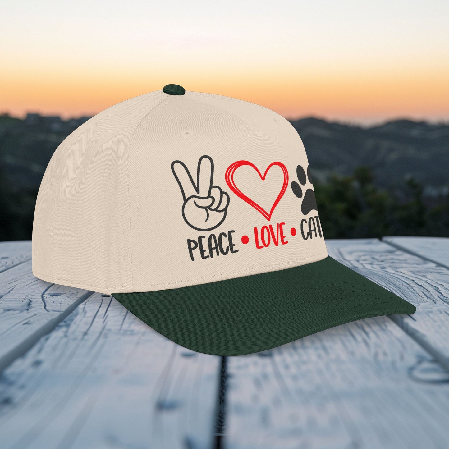 PEACE LOVE CATS HAT